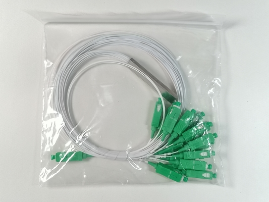 Plastik Torba Ambalajı Beyaz Renk SCAPC PLC Fiber Optik Bölücü 1 IN 16 OUT